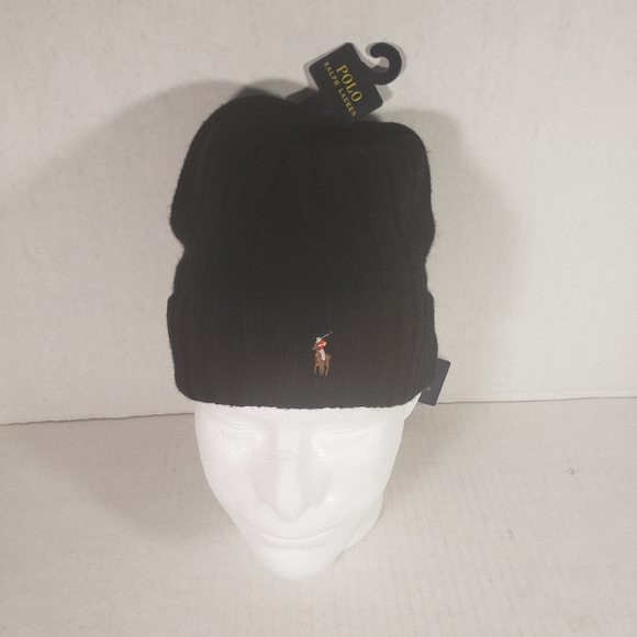 NWT Men's Ralph Lauren Polo Wide Rib Cuffed Beanie - Picture 2 of 6